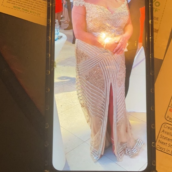 Terani Couture beaded beautiful, detailed dress for weddings, special occasions - Picture 4 of 13